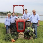 Family with tractor by lough (2)